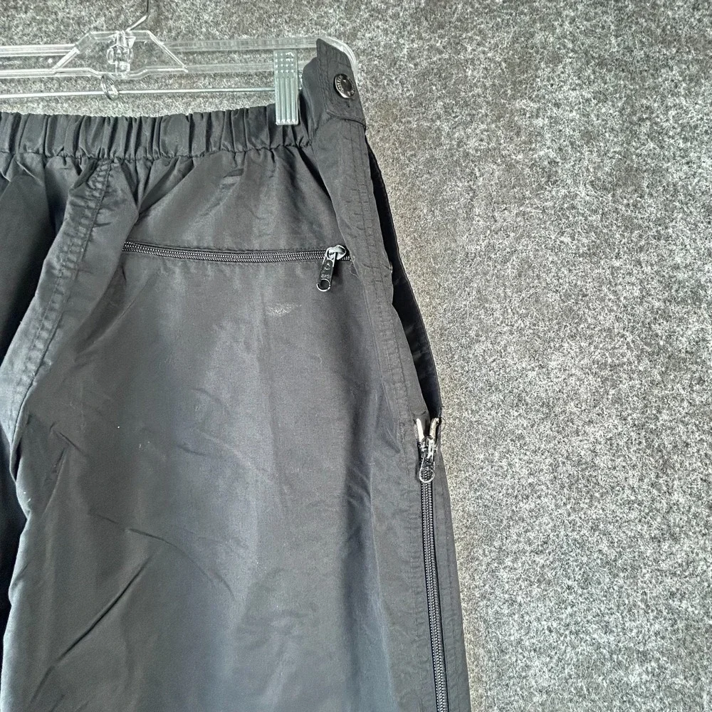 White Sierra Snowboard Ski Winter Pants Womens L Black Side Zip‎ Waterproof
